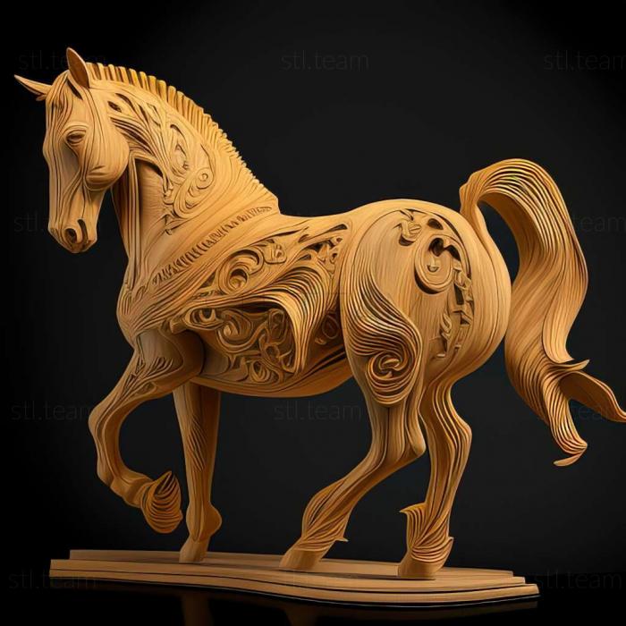 3D model Kashmir horse famous animal (STL)